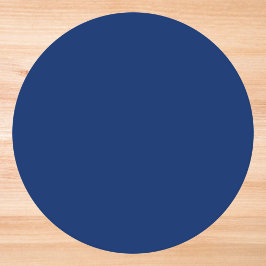 Royal Blue Solid Color Ronde Kartonnen Onderzetter