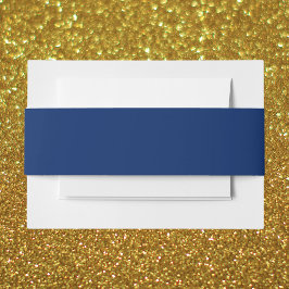 Royal Blue Solid Color Uitnodigingen Wikkel