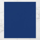 Royal Blue Solid Color Wijn Etiket (Enkel label)