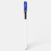 Royal Blue Sparkle Glam Glitter Driemonogram iPhone Hoesje (Linkerkant)