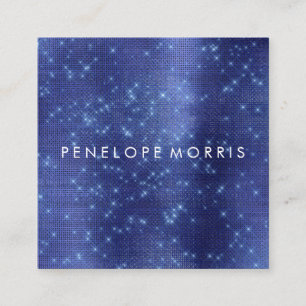 Royal Blue Sparkle Glitter Beauty Stylist Vierkante Visitekaartje