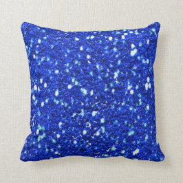 Royal Blue Sparkly Faux Glitter look Kussen