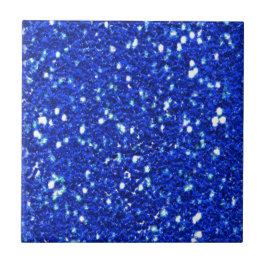 Royal Blue Sparkly Glitter look Tegeltje