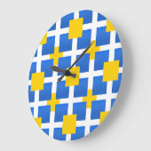 Royal Blue Squares Grote Klok (Hoek)