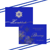 Royal Blue Star of David Folie Holiday Kaart