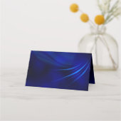 Royal Blue Stars & Silver Hearts Wedding Plaatskaartje (Achterkant)