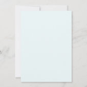 Royal Blue Striking Botanical Wedding Kaart (Achterkant)