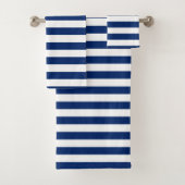 Royal Blue Striped Bad Handdoek