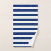 Royal Blue Striped Bad Handdoek (Handdoek)