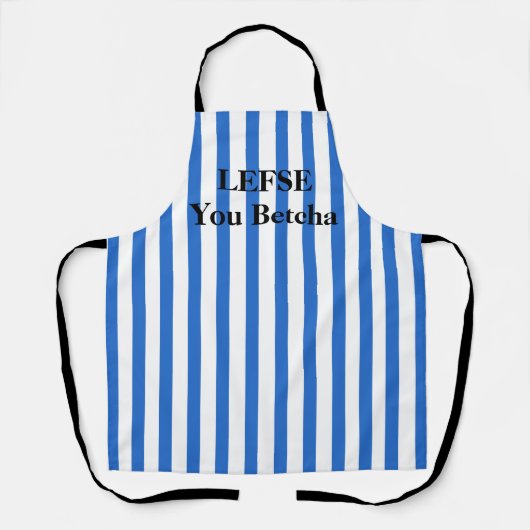 Royal Blue Striped Lefse All-Over Print Schort (Voorkant)