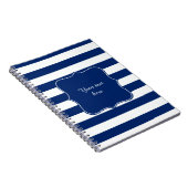 Royal Blue Striped Notitieboek (Rechterzijde)