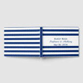 Royal Blue Striped repesal Dinner Gastenboek (Volledig)