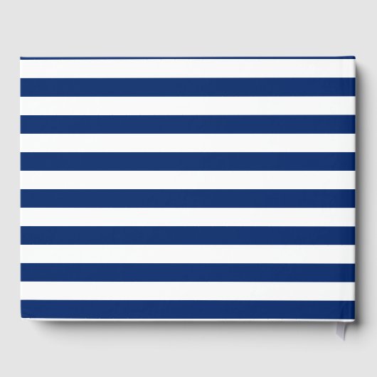 Royal Blue Striped repesal Dinner Gastenboek (Achterkant)