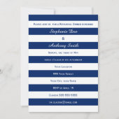 Royal Blue Striped repesal Dinner Kaart (Voorkant)