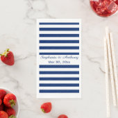 Royal Blue Striped Wedding Servet (Insitu)