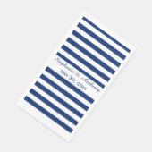 Royal Blue Striped Wedding Servet (Hoek)