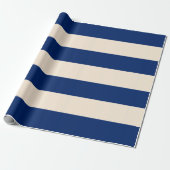 Royal Blue Stripes Cadeaupapier (Uitgerold)