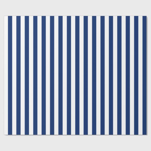Royal Blue Stripes Pattern Cadeaupapier (Vlak)
