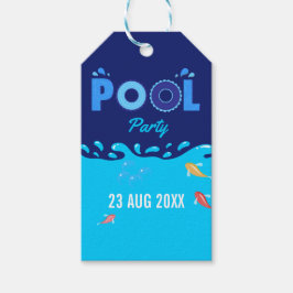 Royal Blue Summer Pool Birthday Party Cadeaulabel
