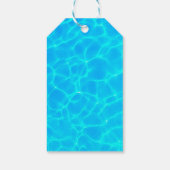 Royal Blue Summer Pool Birthday Party Cadeaulabel (Achterkant)