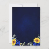 Royal Blue Sunflower Geometric Sla de datum op (Achterkant)