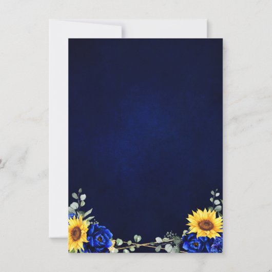 Royal Blue Sunflower Geometric Sla de datum op (Achterkant)
