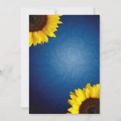 Royal Blue & Sunflower Uitnodiging (Achterkant)