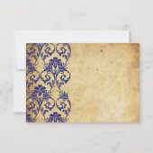 Royal Blue Swirl Weddenschap Hartelijk dank Bedankkaart (Achterkant)