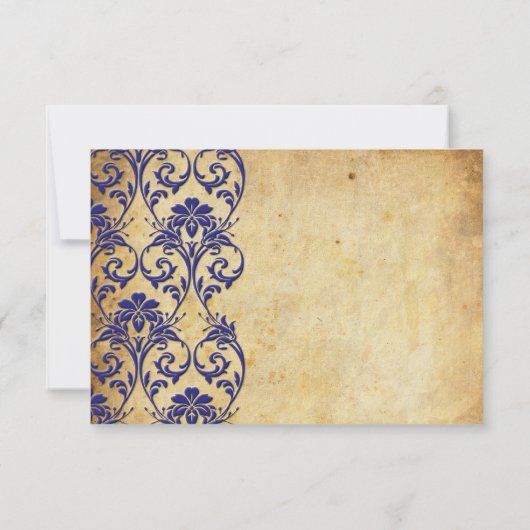 Royal Blue Swirl Weddenschap Hartelijk dank Bedankkaart (Achterkant)