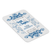 Royal Blue  Swirls Save the Date Wedding Magneet (Rechterzijde)