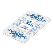 Royal Blue  Swirls Save the Date Wedding Magneet (Linkerzijde)