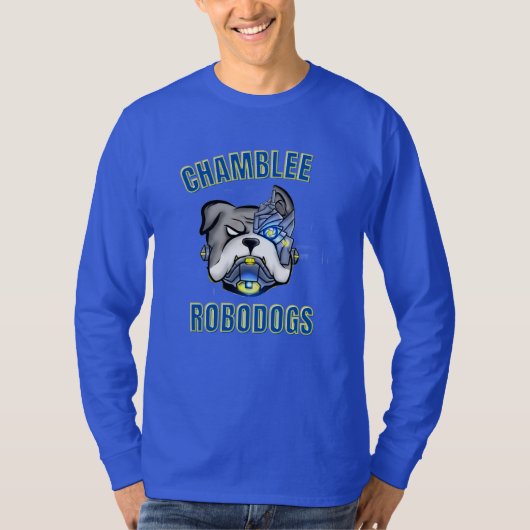 Royal Blue T-shirt met lange mouwen (Voorkant)