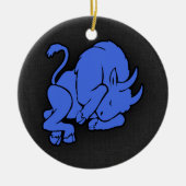 Royal Blue Taurus Keramisch Ornament (Voorkant)