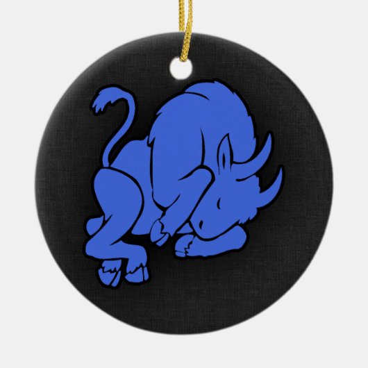 Royal Blue Taurus Keramisch Ornament (Voorkant)