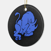 Royal Blue Taurus Keramisch Ornament (Links)