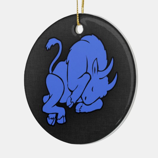 Royal Blue Taurus Keramisch Ornament (Links)