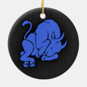 Royal Blue Taurus Keramisch Ornament (Achterkant)