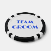 Royal Blue Team Bruidegom Afscheid Als Man Poker Chips (Enkel)