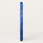 Royal Blue textured Velvet Look Case-Mate iPhone Case (Achterkant/links)