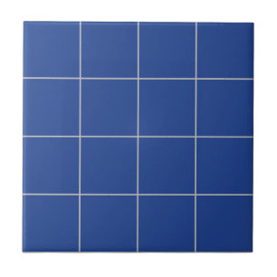 Royal Blue Thin Grid Tegel Tegeltje
