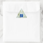 Royal Blue Trendy Custom Monogram | Witte rozen Sticker (Tas)