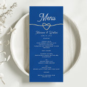 Royal Blue Trouwmenu Menu