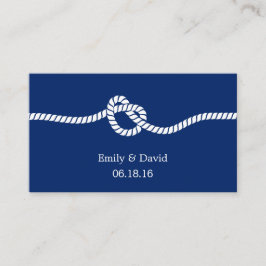 Royal Blue Tying the Knot Bruiloft Website Insert Informatiekaartje