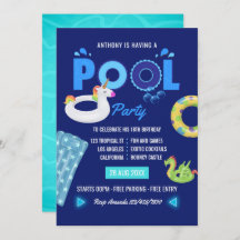 Royal Blue Unicorn en Dragon Pool Birthday Party