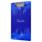 Royal blue-verfdruppelnaamscript klembord (Links)