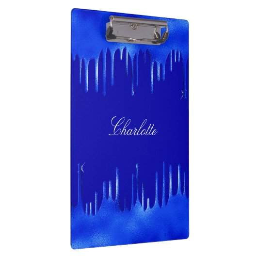 Royal blue-verfdruppelnaamscript klembord (Rechts)