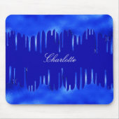 Royal blue-verfdruppelnaamscript muismat (Voorkant)