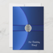 Royal Blue verjaardagsfeest Kaart (Voorkant)