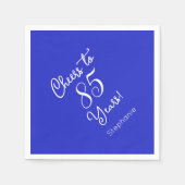 Royal Blue viert 85 jaar 85ste verjaardag Servet (Voorkant)