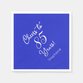 Royal Blue viert 85 jaar 85ste verjaardag Servet